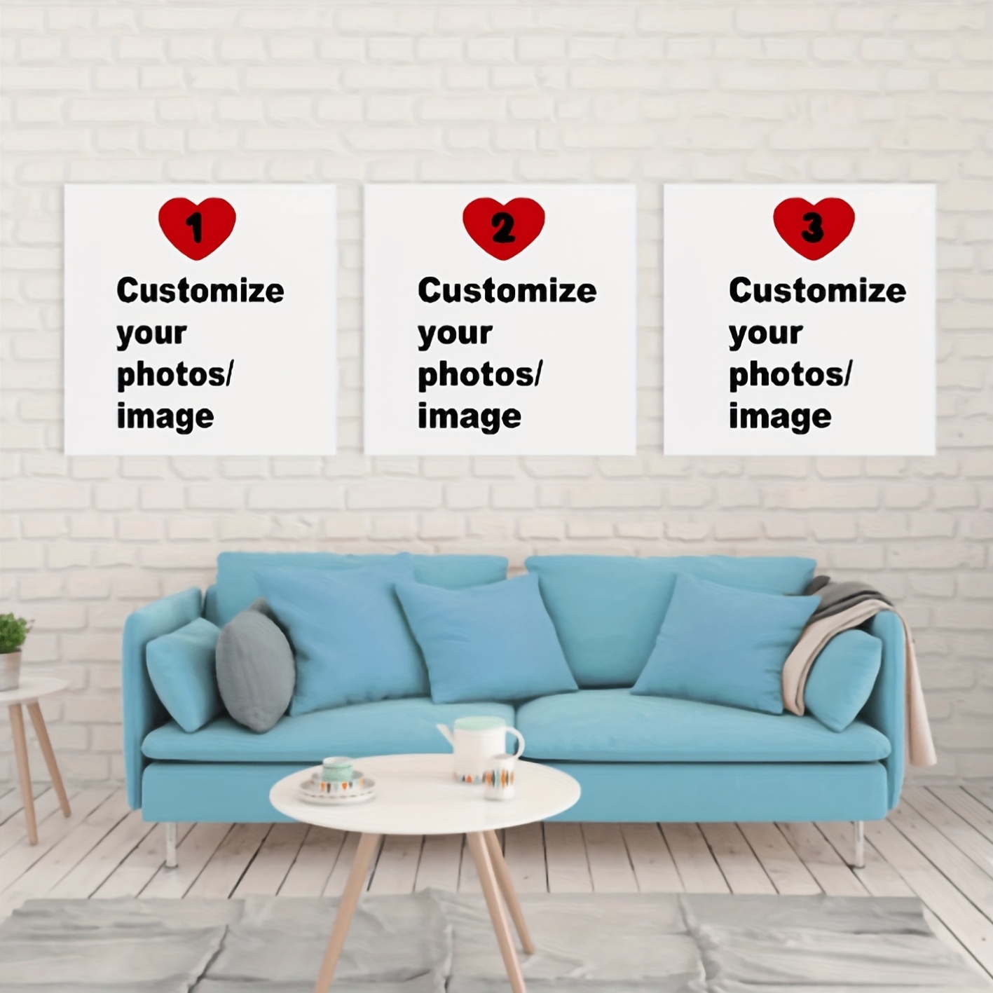 Photography Kit - 3'lü/set Özel Kare Kanvas Poster Kişiselleştirilmiş