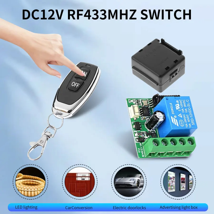 Remote Shutter Release - DC12V 1CH 10A Röle Alıcı Verici