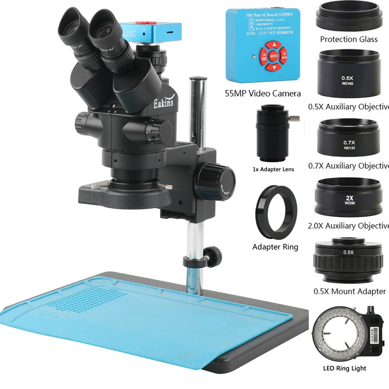 Photography Ratio - 3.5-90X Zoom trinoküler Stereo mikroskop seti
