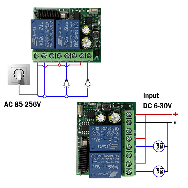 DC 12V 24V AC 220V RF433 2CH Ç - Remote Shutter Release incelemesi ve fiyatı